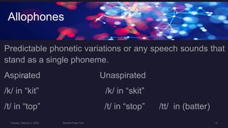 Allophones
 