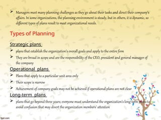 Chapter 3 Planning in Management Theory and Practice | PPT