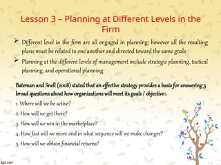 Chapter 3 Planning in Management Theory and Practice | PPT
