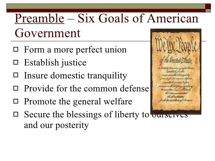 Preamble Six Goals Preamble Six Goals
