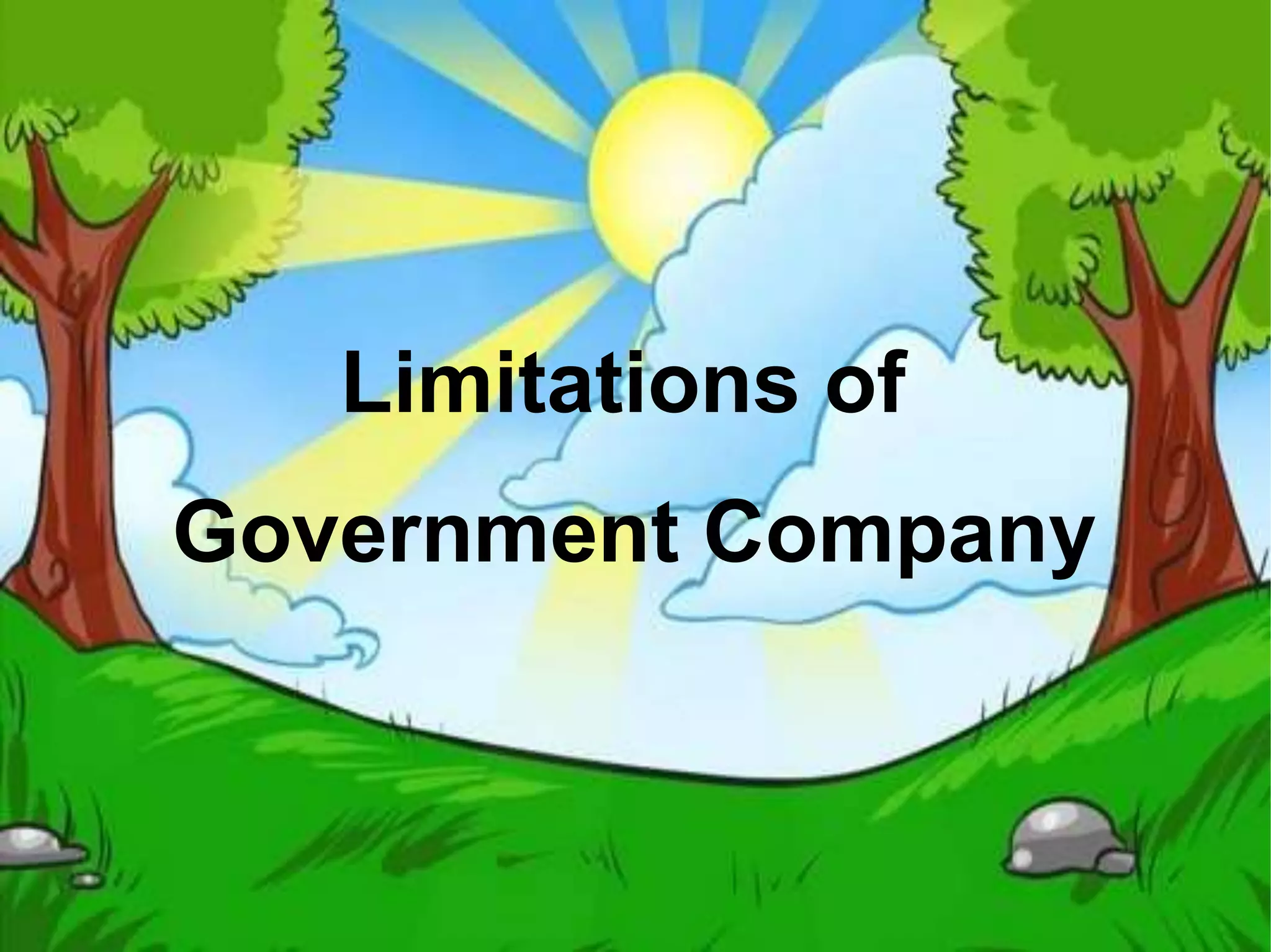Limitations of
Government Company
 