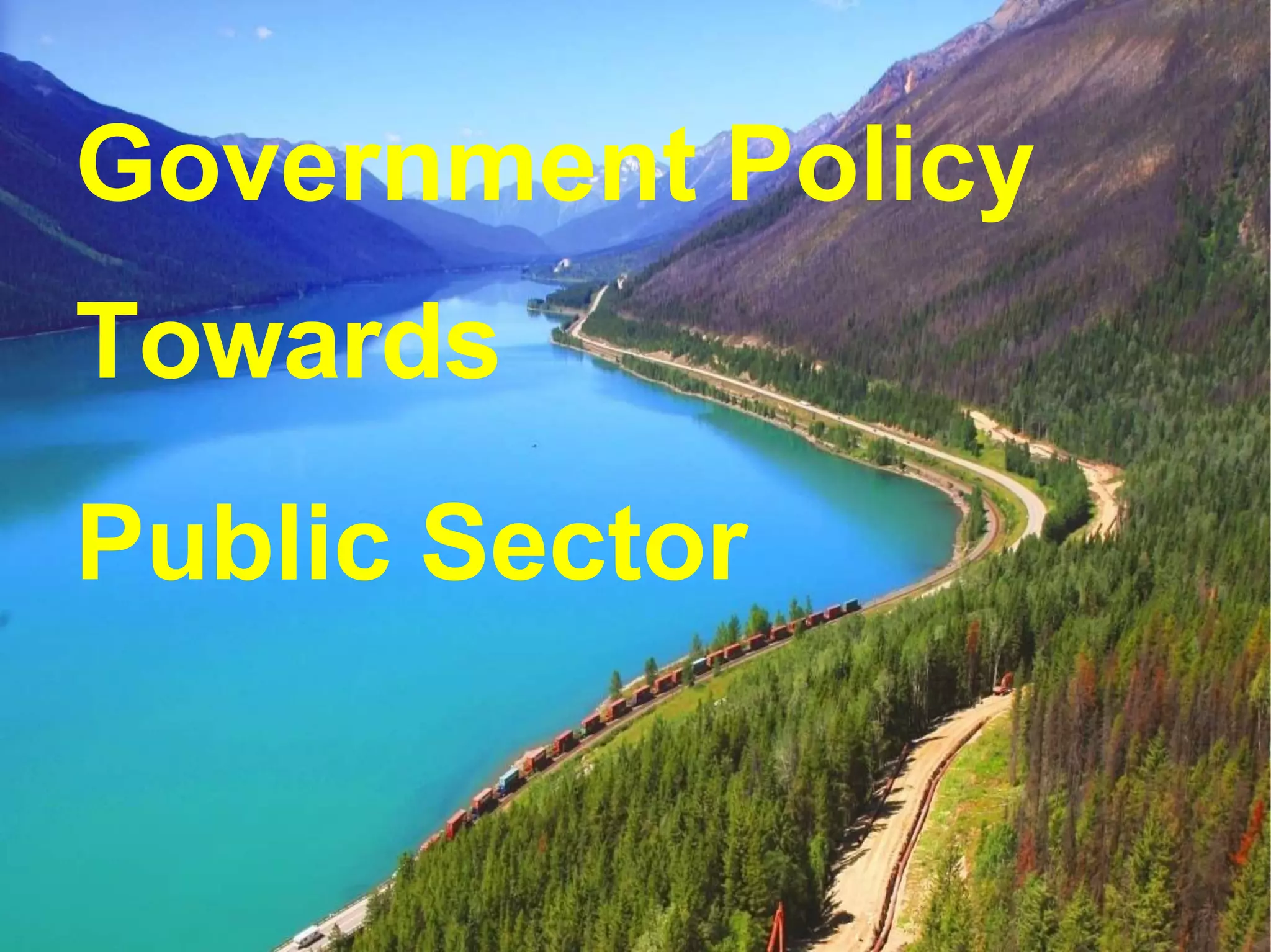 Government Policy
Towards
Public Sector
 
