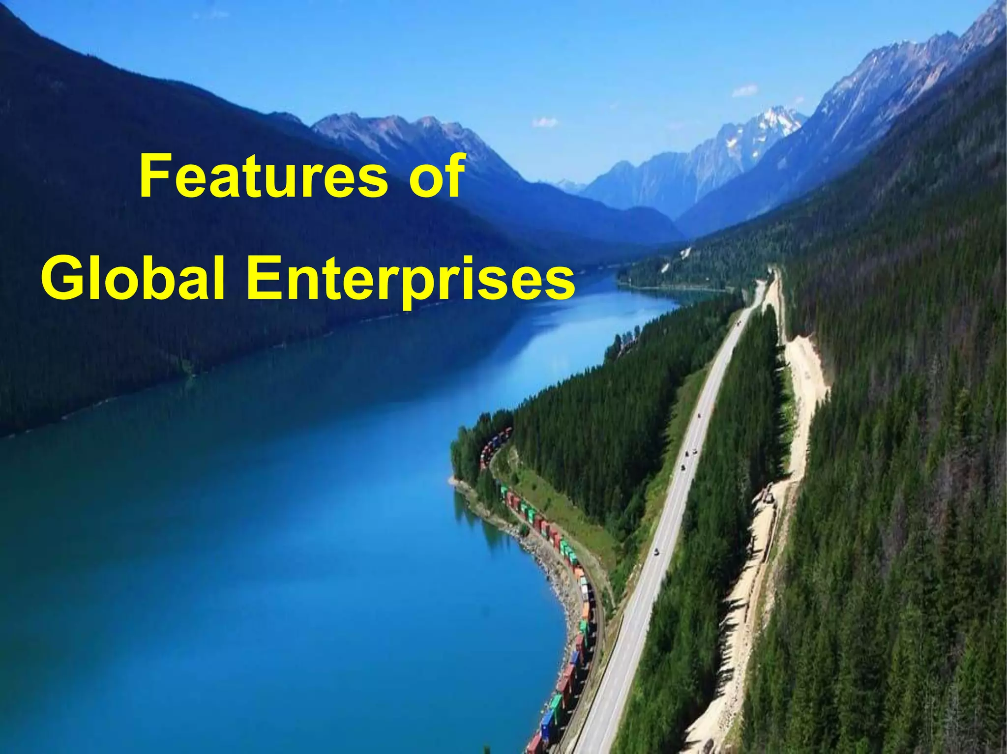 Features of
Global Enterprises
 