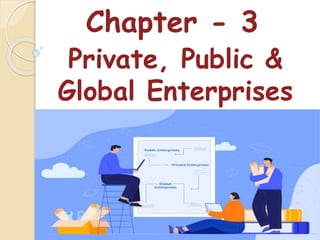 Chapter - 3
Private, Public &
Global Enterprises
 