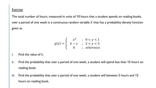 CHAPTER 3 Random Variable- mathematics for foundation students | PDF