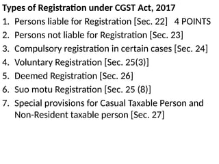 Chapter 3 Registration of GST and custom laws | PPTX
