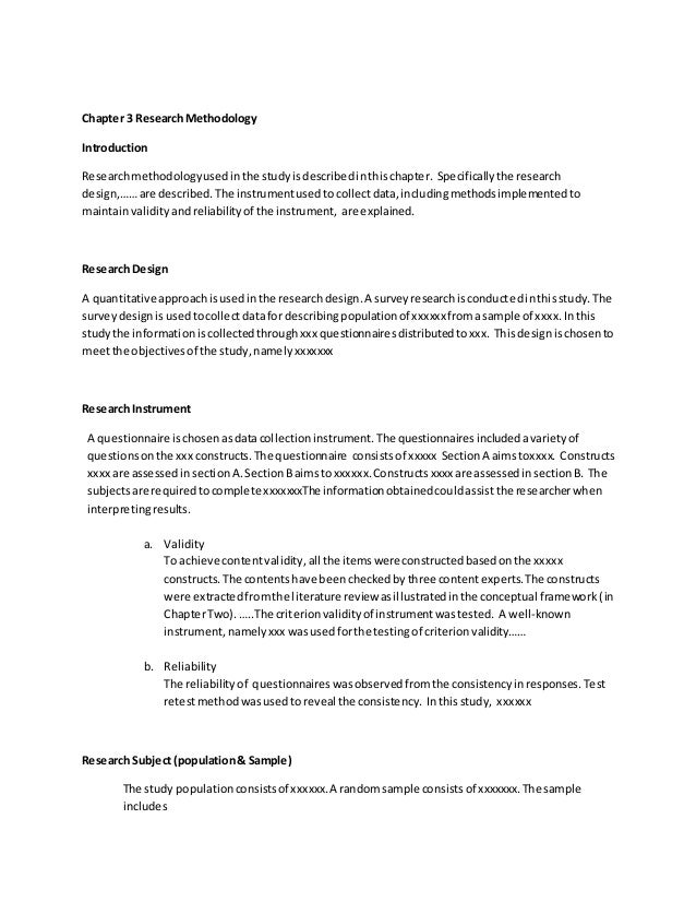 chapter 3 dissertation quantitative