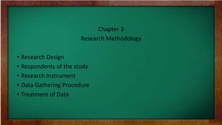 chapter iii methodology (research design & methods)