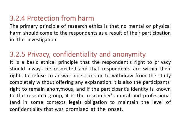 Ethical research methods