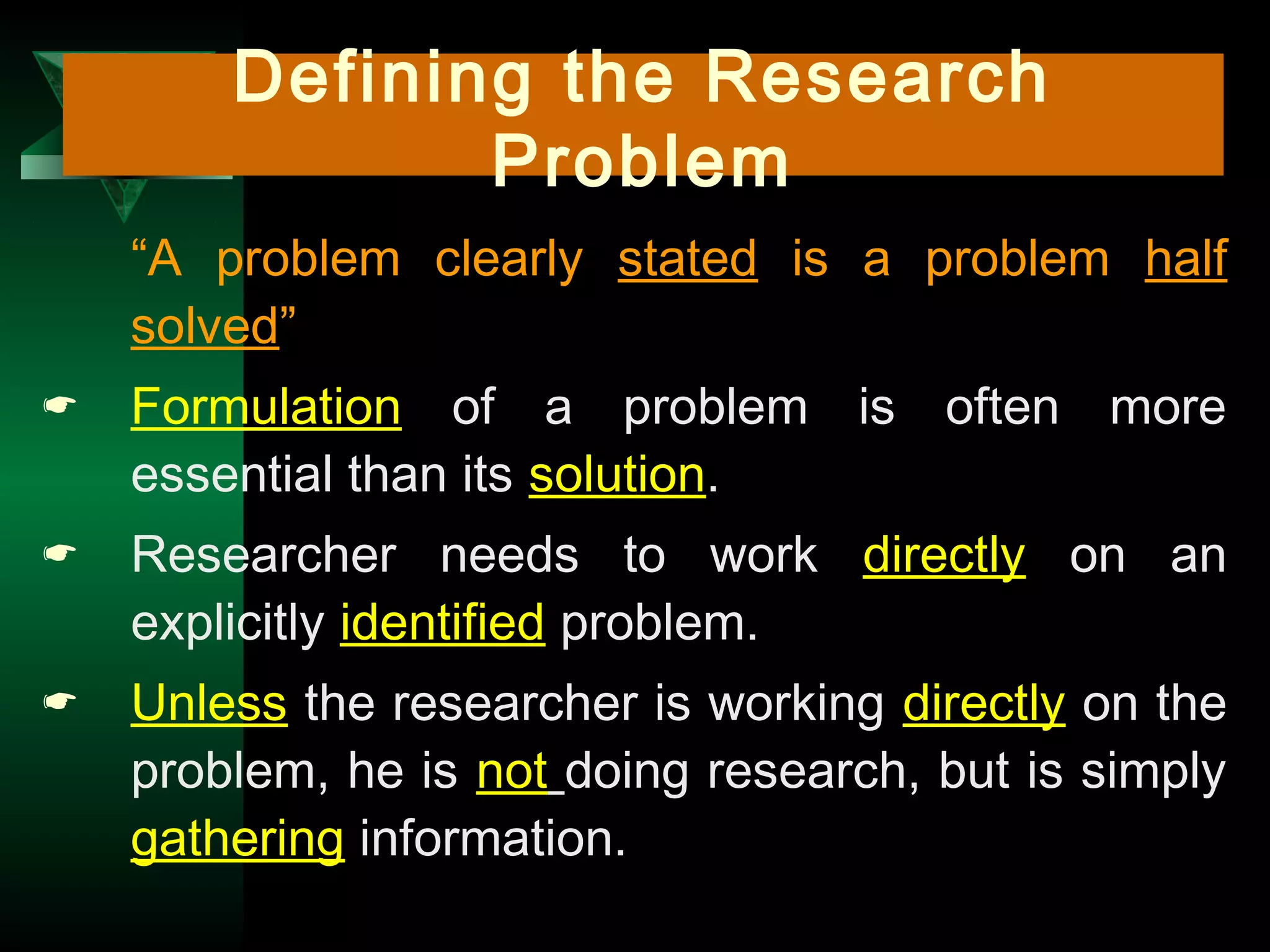Chapter – 3 (research problem) | PPT