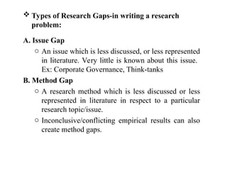 Issue Gap Chapter 3 ( Research Problem & Proposal Writing).ppt is important for ...