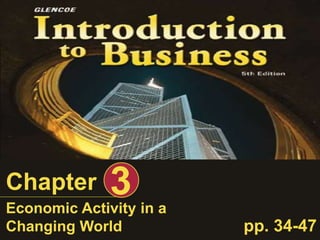Economic Activity in a
Changing World
Chapter 3
pp. 34-47
 
