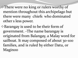 Chapter III : Early Philippine Society and Culture | PPTX