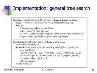 Implementation: general tree search 