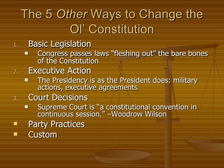 changing the constitution essay