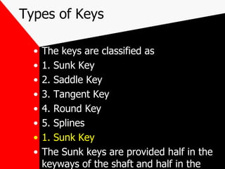 Sunk Key Machine Key chapter3_Shaft.ppt