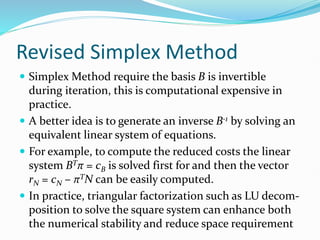 Simplex Basis intro to linear optimization and extensions | PDF