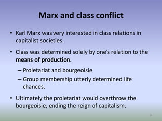 Marx Class Triangle Chapter 3 social stratification Sociology | PPT