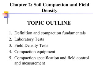 Chapter 3 soil compaction and field density | PDF