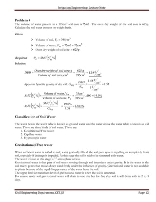 Chapter 3 soil water and irrigation practice1 | PDF