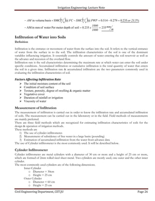 Chapter 3 soil water and irrigation practice1 | PDF