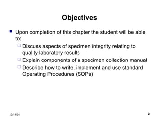CHAPTER 3 Specimen Management and the SOP (1).ppt