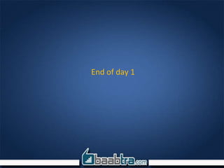 End of day 1
 