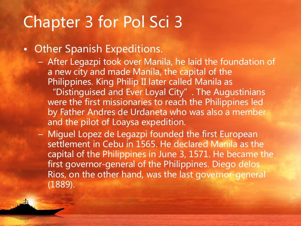 Chapter 3, The Spanish Period