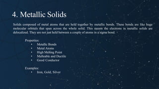 Metallic Solid Chapter 3_The Structure of Crystalline Solids and Non-Crystalline ...