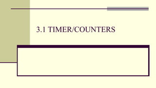 8051 MICROCONTROLLER TIMER AND ITS APPLICATIONS | PPTX