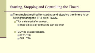 8051 MICROCONTROLLER TIMER AND ITS APPLICATIONS | PPTX