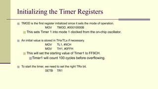 Timer 0 Microcontroller 8051 MICROCONTROLLER TIMER AND ITS APPLICATIONS | PPTX