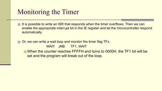 8051 MICROCONTROLLER TIMER AND ITS APPLICATIONS | PPTX