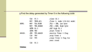 Timer 0 Microcontroller 8051 MICROCONTROLLER TIMER AND ITS APPLICATIONS | PPTX