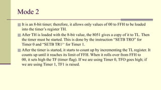 8051 MICROCONTROLLER TIMER AND ITS APPLICATIONS | PPTX