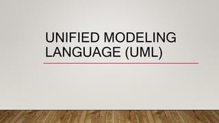 UNIFIED MODELING
LANGUAGE (UML)
 