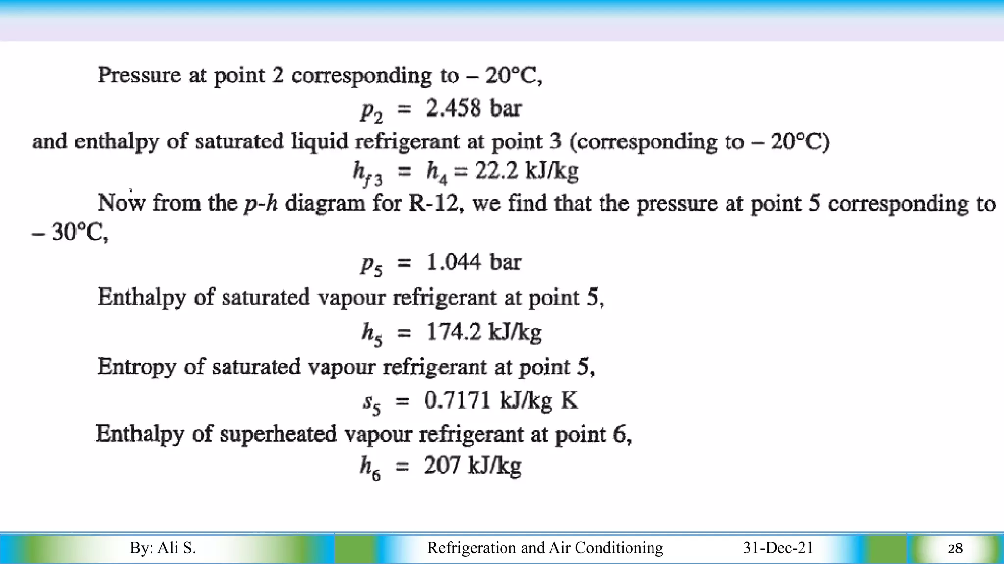 By: Ali S. Refrigeration and Air Conditioning 31-Dec-21 28
 