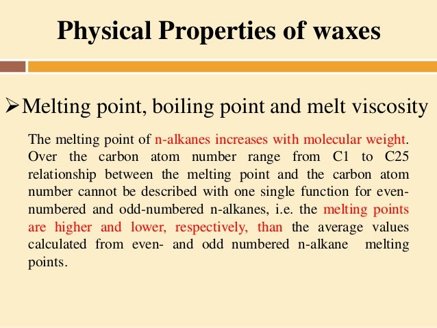 wax melting point