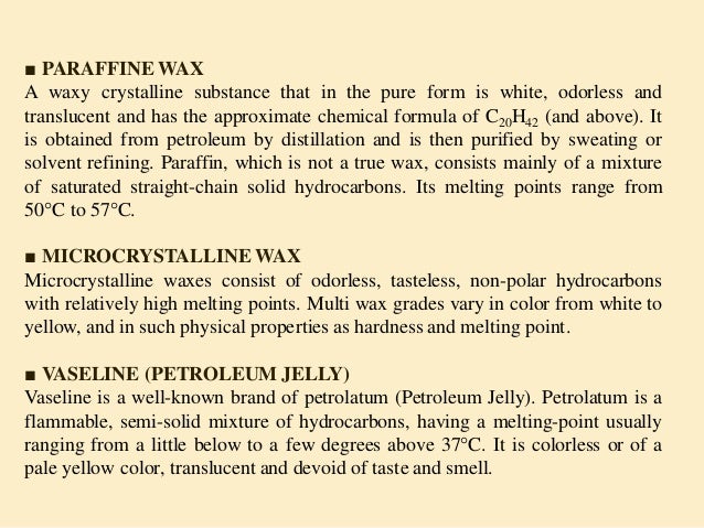 wax melting point