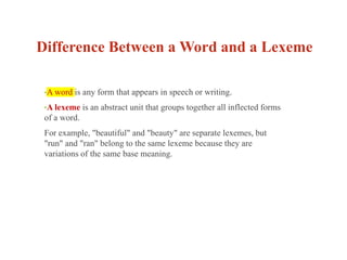 Lexeme Form Chapter 3 Word Meaning and Relationships.pdf