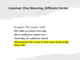 Lexeme Form Chapter 3 Word Meaning and Relationships 27-10.pptx