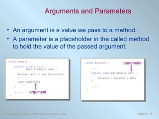Chapter 4 - Defining Your Own Classes - Part I | PPT