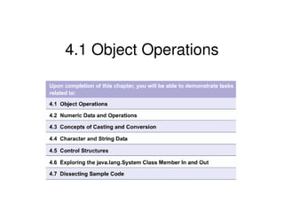 4.1 Object Operations
 