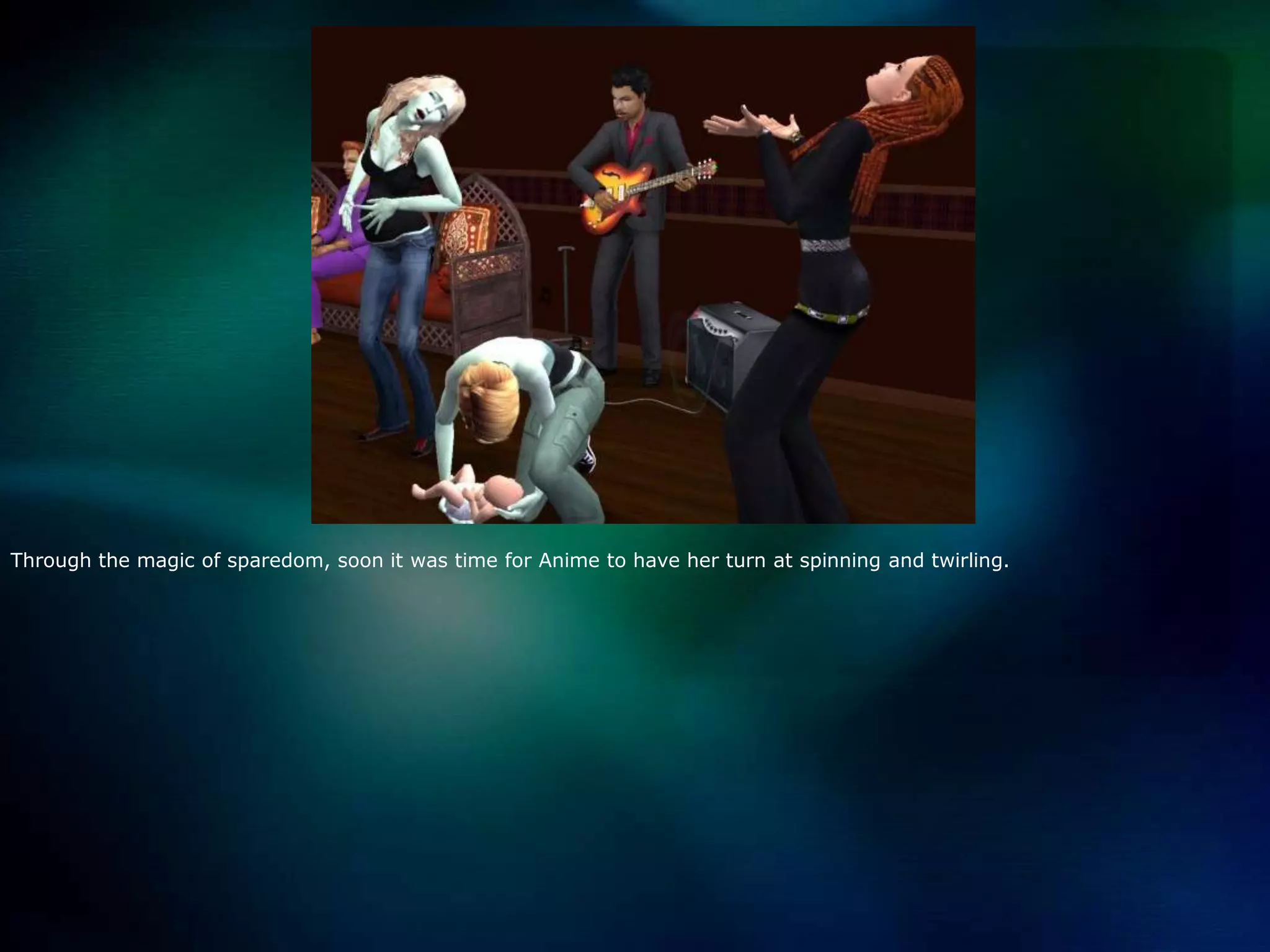 Through the magic of sparedom, soon it was time for Anime to have her turn at spinning and twirling.  