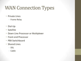 Why Local Area Network (LAN)?Increased processing and transfer requirements in many graphics-intensive applications now require significantly higher transfer rates (data, audio, image, video)Decreased cost of storage space leads to program and file bloat, increased need for transfer capacityWatch this video
