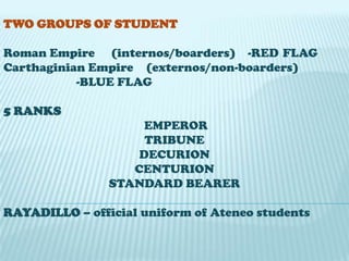 JESUIT SYSTEM OF EDUCATION Reasons why Jesuit System was advance than other college  It trained the character of students by rigid 	discipline and 	religious instruction.