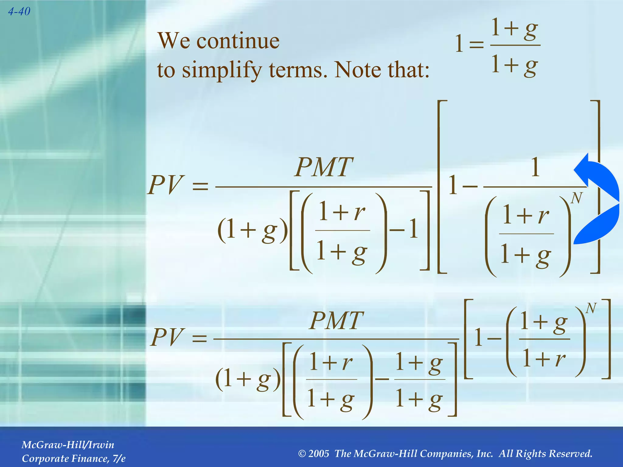 We continue to simplify terms. Note that: 