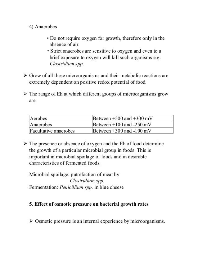 Food Microbiology Chapter 4