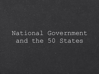 National Government and the 50 States 
