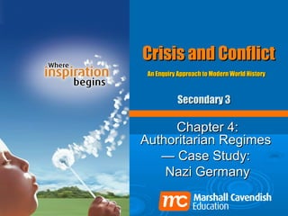 Crisis and Conflict
 An Enquiry Approach to Modern World History



           Secondary 3

     Chapter 4:
Authoritarian Regimes
   — Case Study:
    Nazi Germany
 